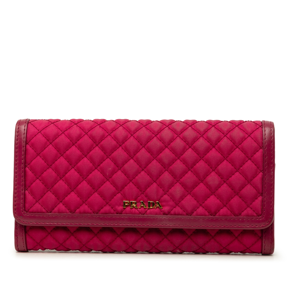 Pre-Loved Prada Impuntu Tessuto Long Wallet